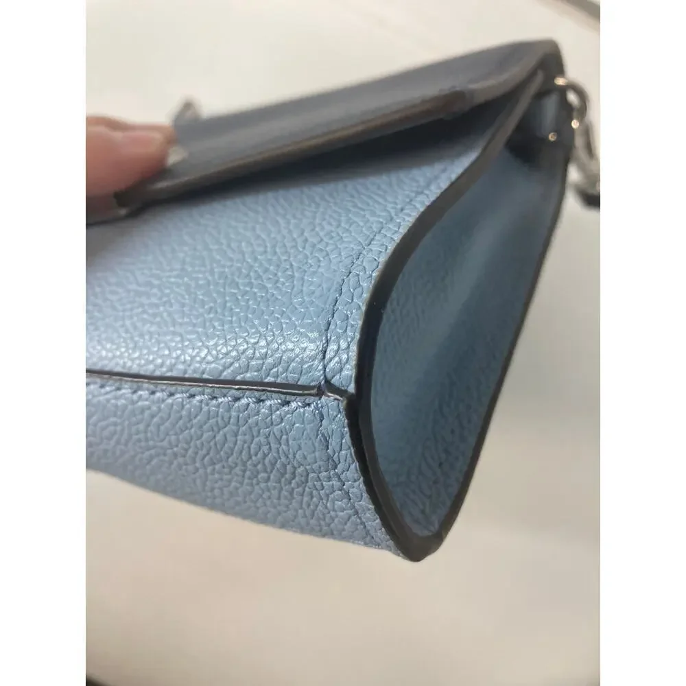MICHAEL KORS MINI BLUE PEBBLED LEATHER WOMENS CROSBODY BAG
